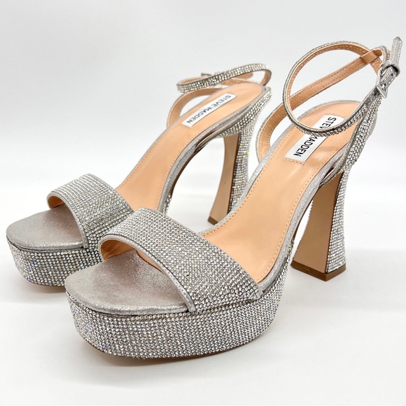 Steve Madden Women's Lashed-R Platform Embellished Dress Sandals - Picture 4 of 13